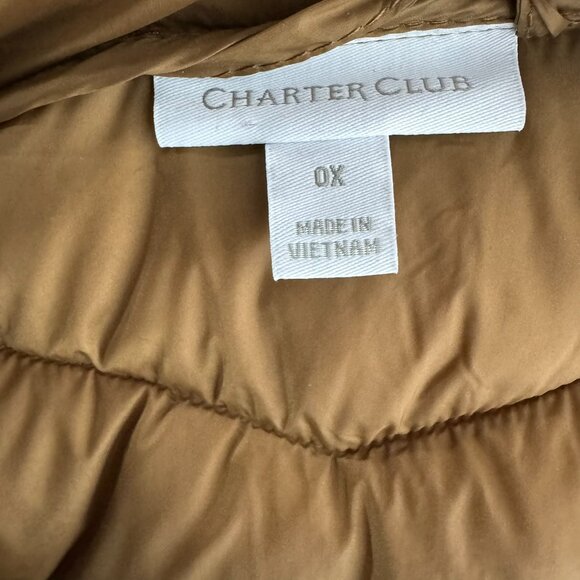 Charter Club Packable Puffer Vest Jacket 0X Hooded Zip Nylon NWT CJ-2038 - Picture 9 of 12